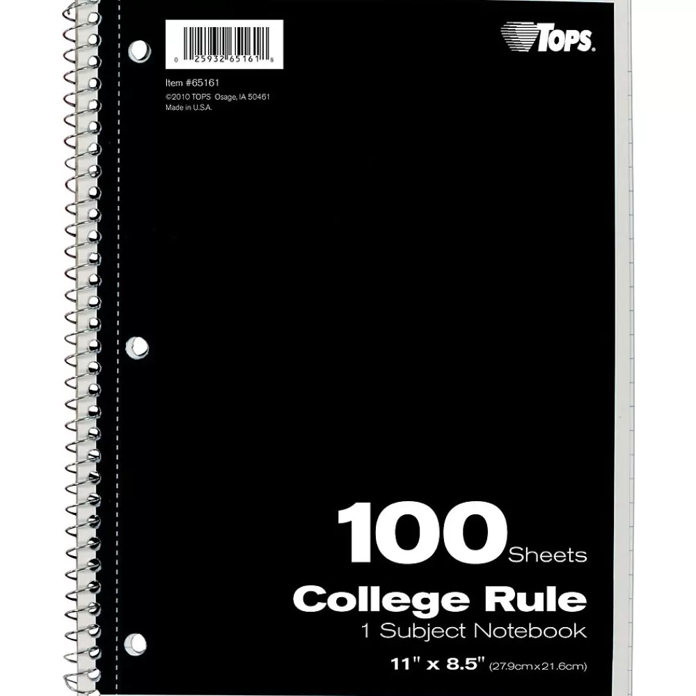 Oxford Subject Notebooks<1-Subject Notebooks, 8.5" x 11", College Ruled, 100 Sheets, Each (65161)