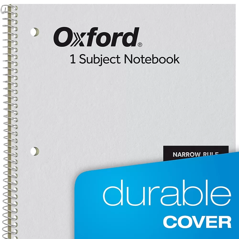 Oxford Subject Notebooks<1-Subject Notebooks, 8" x 10", Narrow Ruled, 80 Sheets, Kraft (25-403R)
