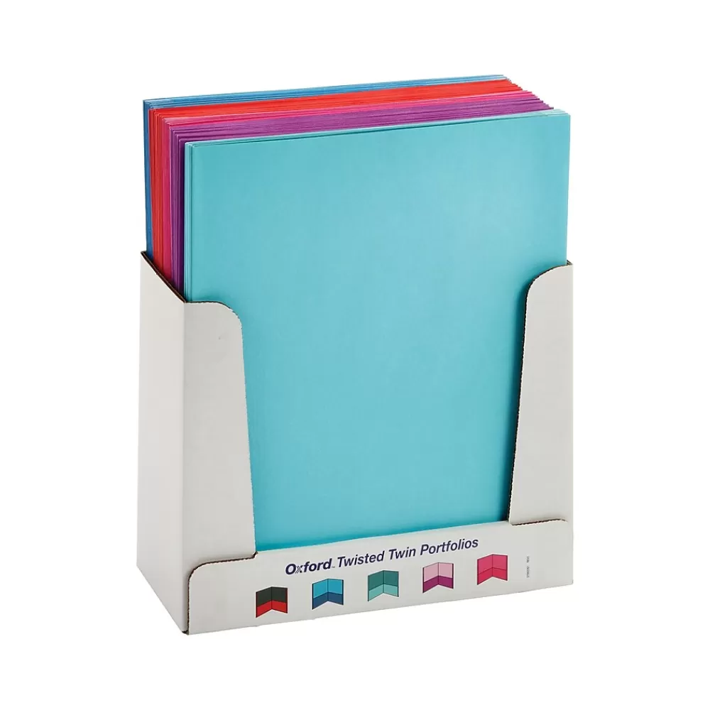 Oxford Pocket Folders<Twisted 2 Pocket Portfolio Folders, Assorted Colors (OXF 52074)