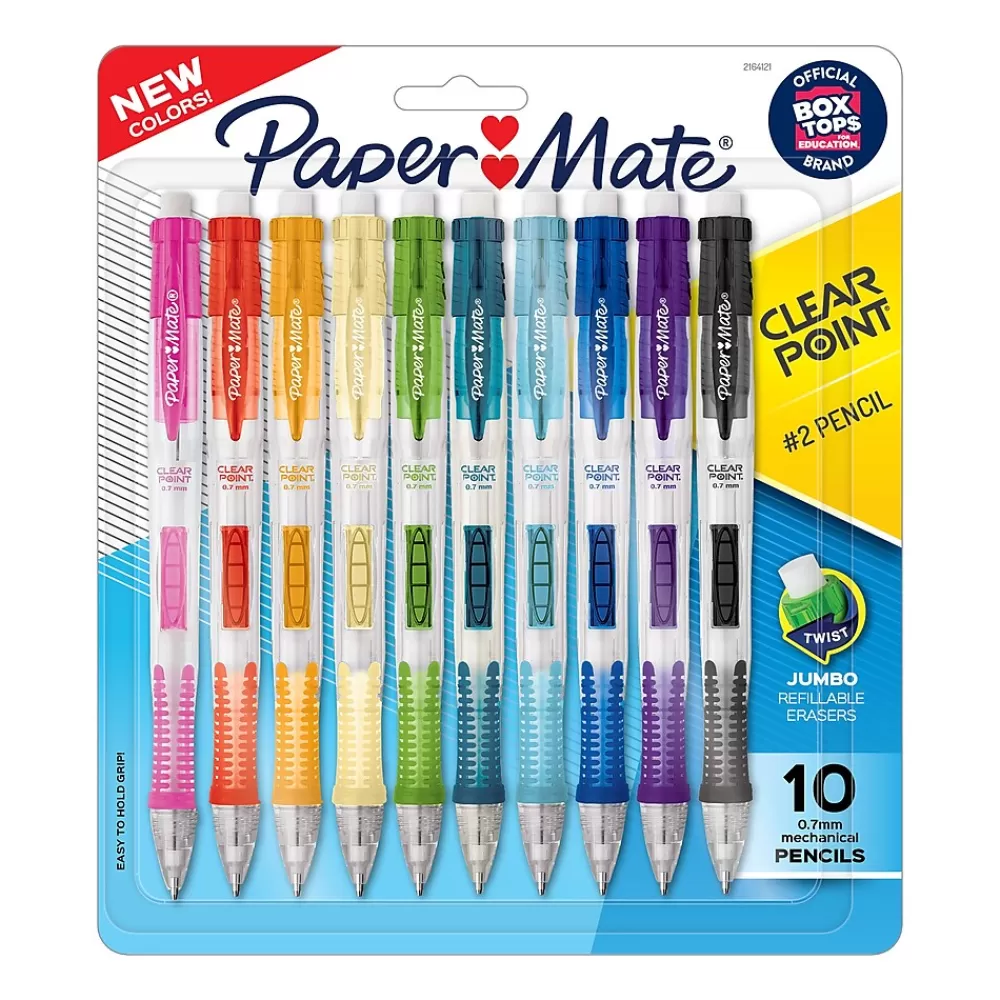 Paper Mate Pencils<Clearpoint Mechanical Pencil, 0.7mm, #2 Medium Lead, 10/Pack (2081802)