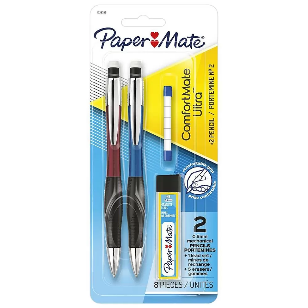 Paper Mate Pencils<ComfortMate Mechanical Pencil, 0.5mm, #2 Medium Lead, 2/Pack (1738795)