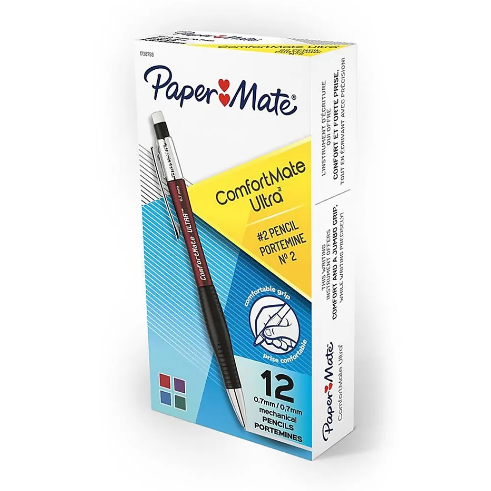 Paper Mate Pencils<Comfortmate Ultra Mechanical Pencil, 0.7mm, #2 Medium Lead, Dozen (1738798)