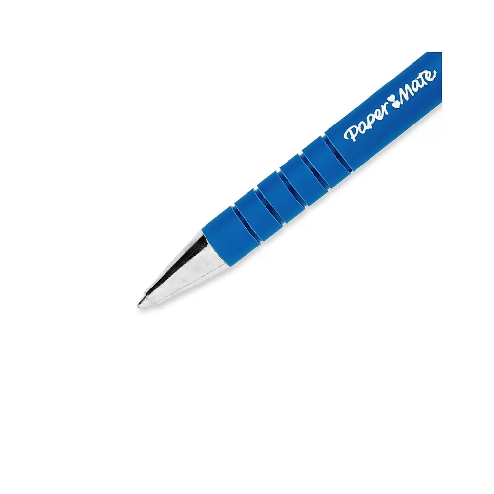 Paper Mate Pens<FlexGrip Ultra Retractable Ballpoint Pen, Medium Point, Blue Ink, 12/Pack (9510131)