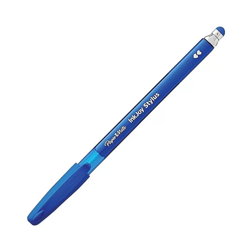 Paper Mate Pens<InkJoy 2 in 1 Stylus Ballpoint Pen, Medium Point, Blue Ink, Dozen (1951349)