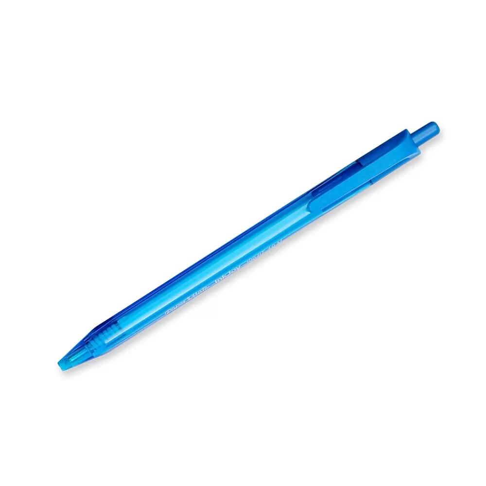 Paper Mate Pens<InkJoy 100 RT Retractable Ballpoint Pen, Medium Point, Blue Ink, Dozen (1803473)