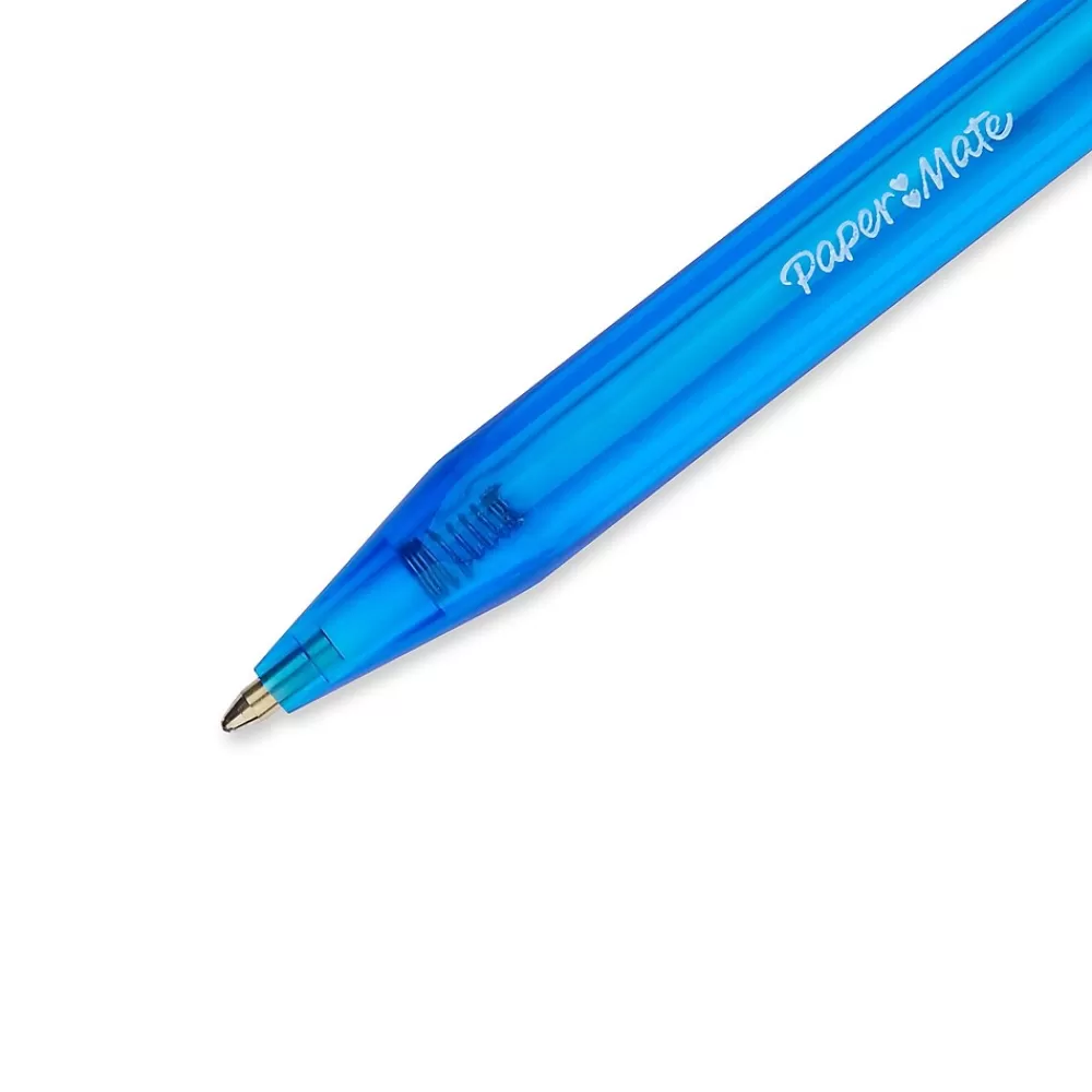 Paper Mate Pens<InkJoy 100 RT Retractable Ballpoint Pen, Medium Point, Blue Ink, Dozen (1803473)