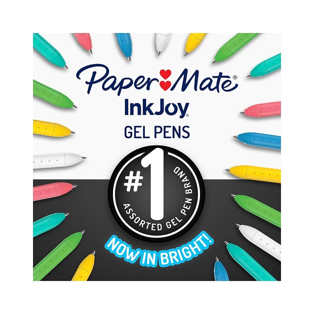 Paper Mate Pens<InkJoy Retractable Gel Pens, Medium Point, 0.7mm, Assorted Inks, 6/Pack (2173765)