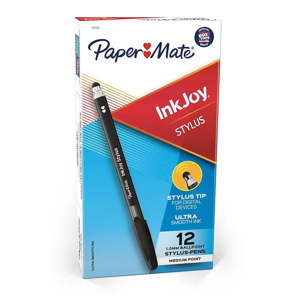 Paper Mate Pens<InkJoy Stylus Ballpoint Pen, Medium Point, Black Ink, Dozen (1951348)