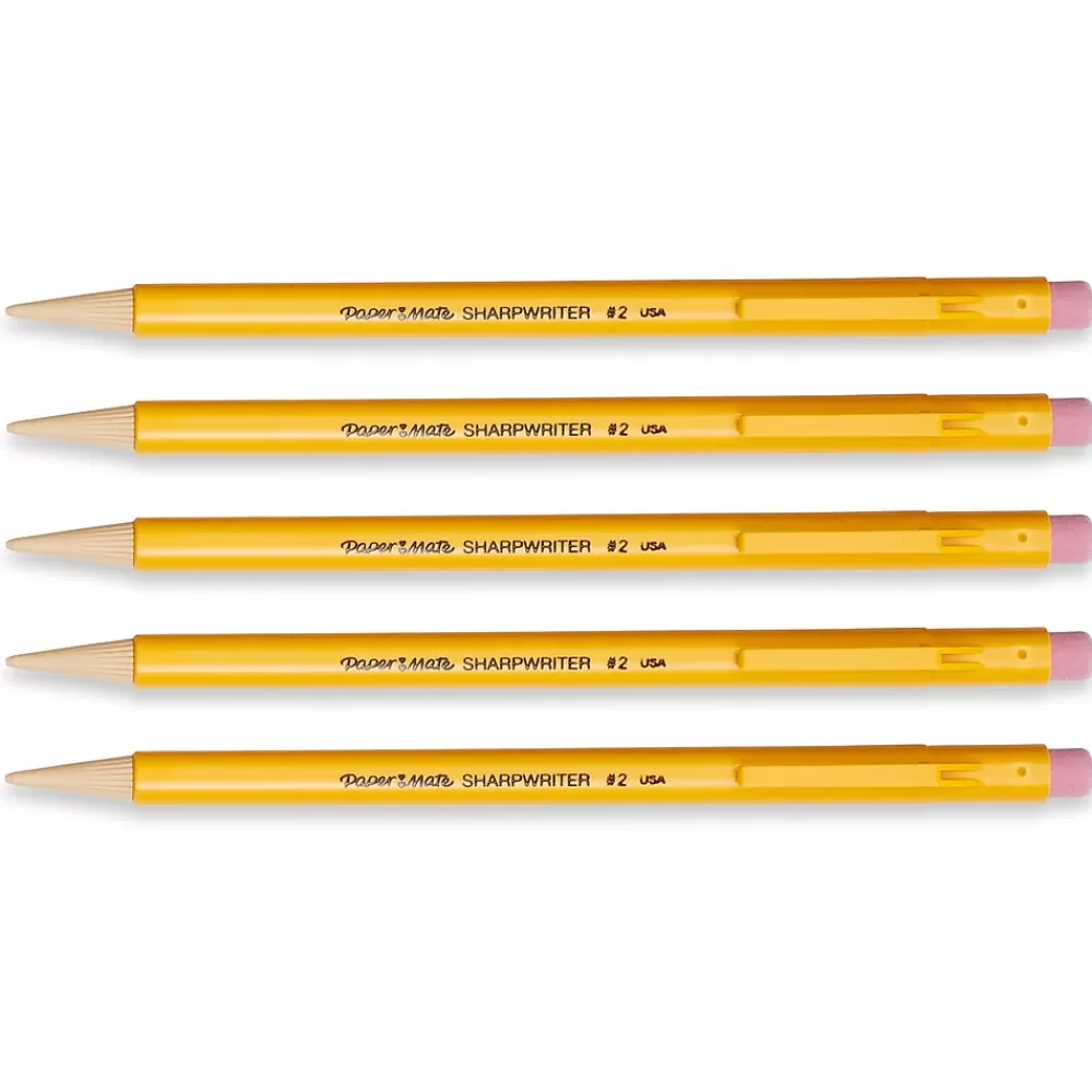 Paper Mate Pencils<SharpWriter Mechanical Pencil, 0.7mm, #2 Medium Lead, 5/Pack (30376/2119640)