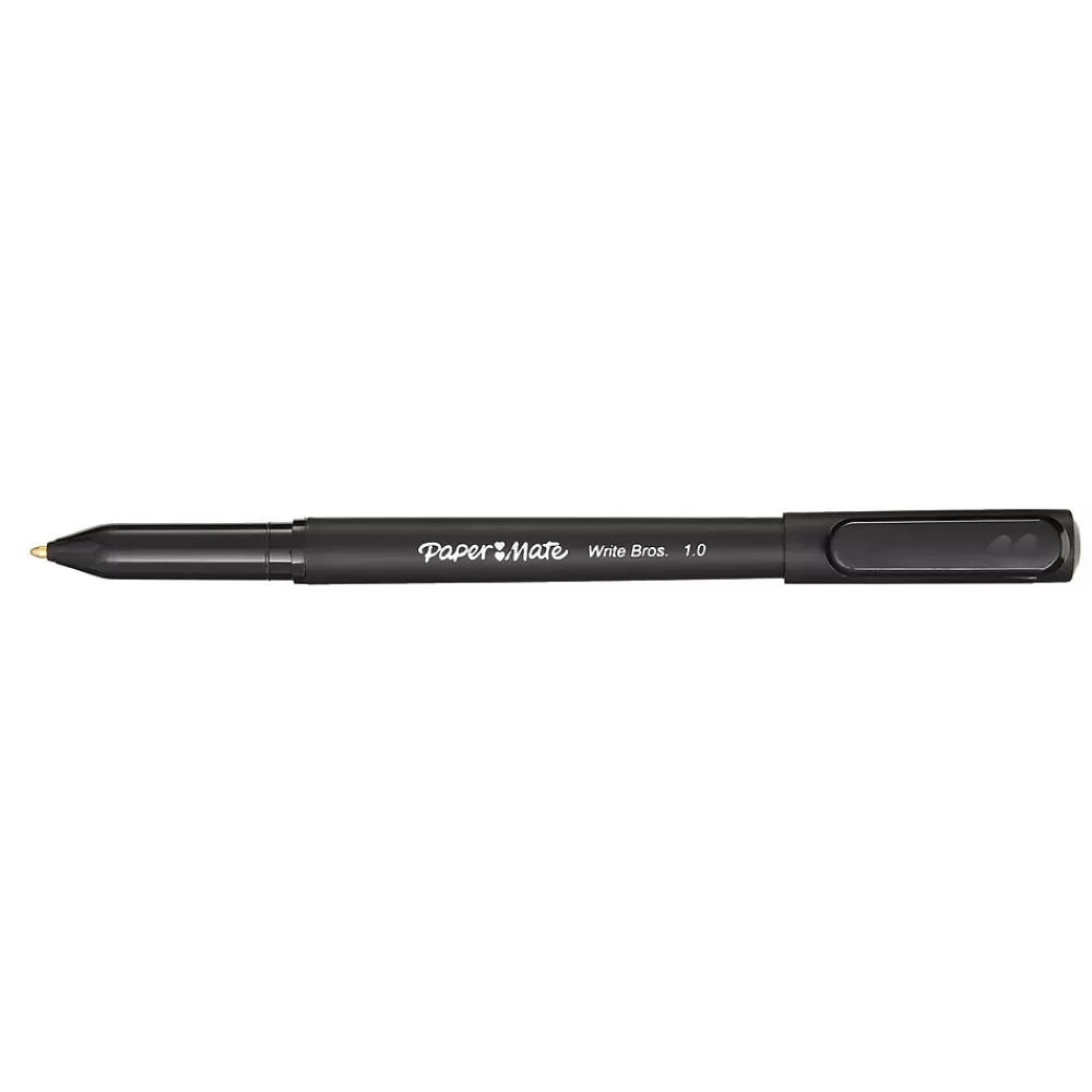 Paper Mate Pens<Write Bros. Ballpoint Pen, Medium Point, Black Ink, 60/Pack (4621401)