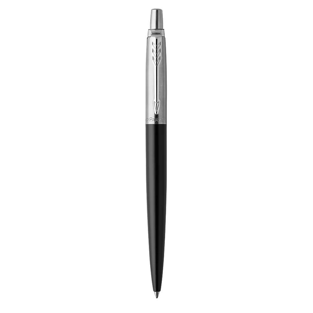 Parker Pens<Jotter Retractable Ballpoint Pen, Medium Point, 0.7mm, Blue Ink (1953184)