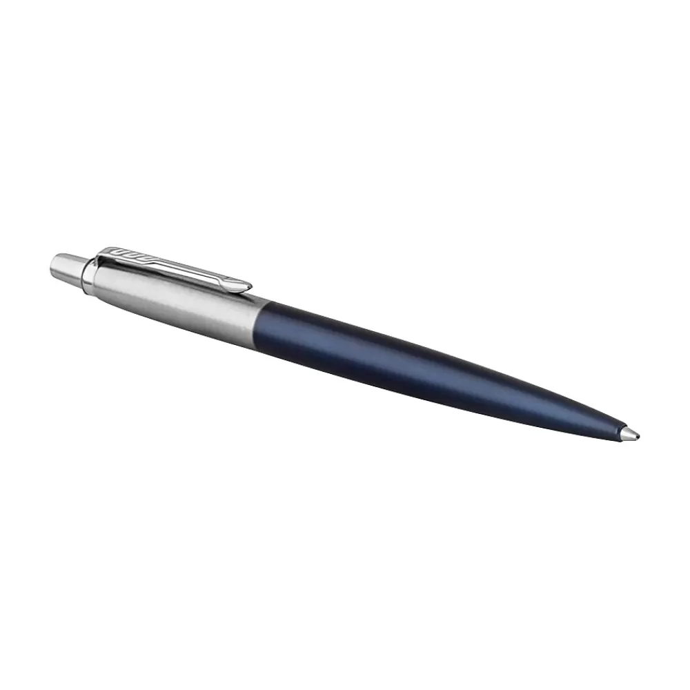 Parker Pens<Jotter Retractable Ballpoint Pen, Nib Point, 0.7mm, Blue Ink, (1953209)