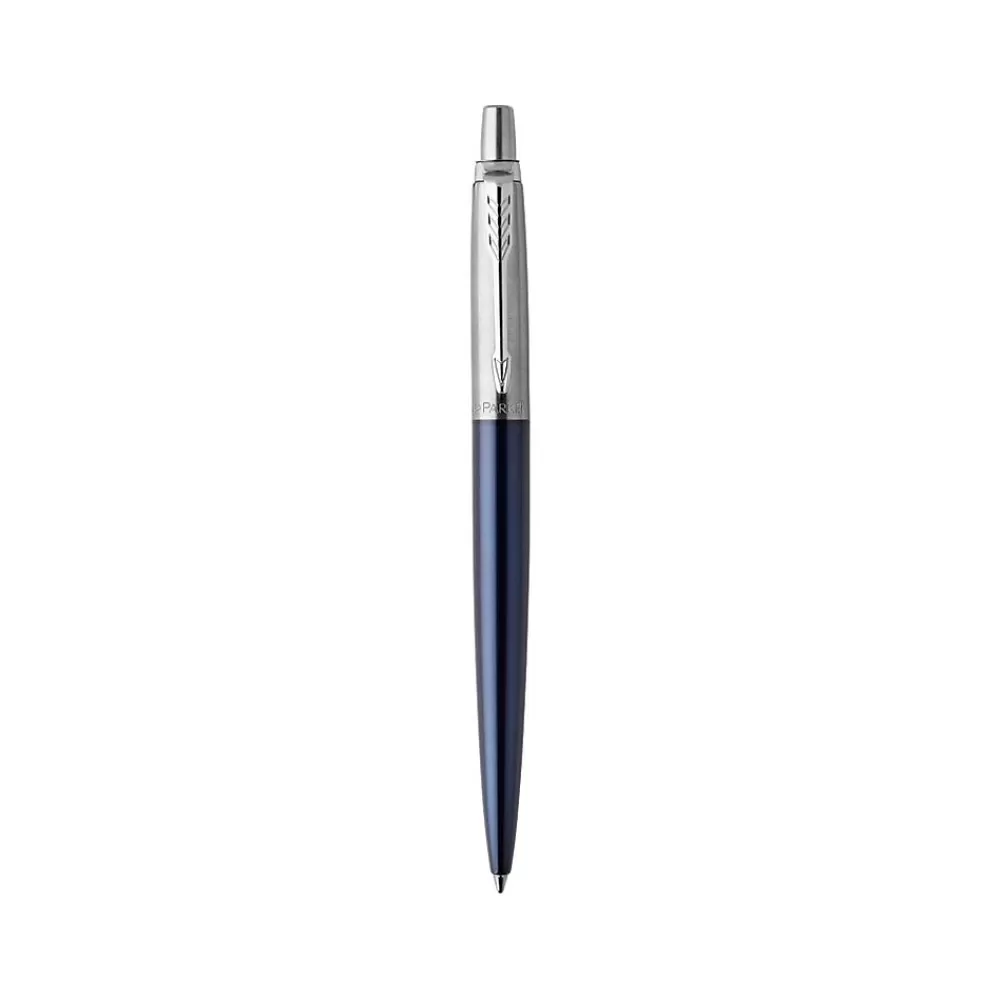 Parker Pens<Jotter Retractable Ballpoint Pen, Nib Point, 0.7mm, Blue Ink, (1953209)
