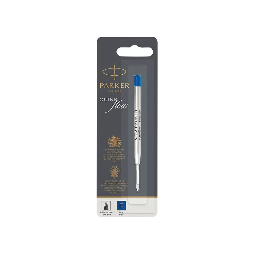 Parker Pens<QUINKFlow Ballpoint Pen Refill, Fine Point, Blue Ink (1950368)