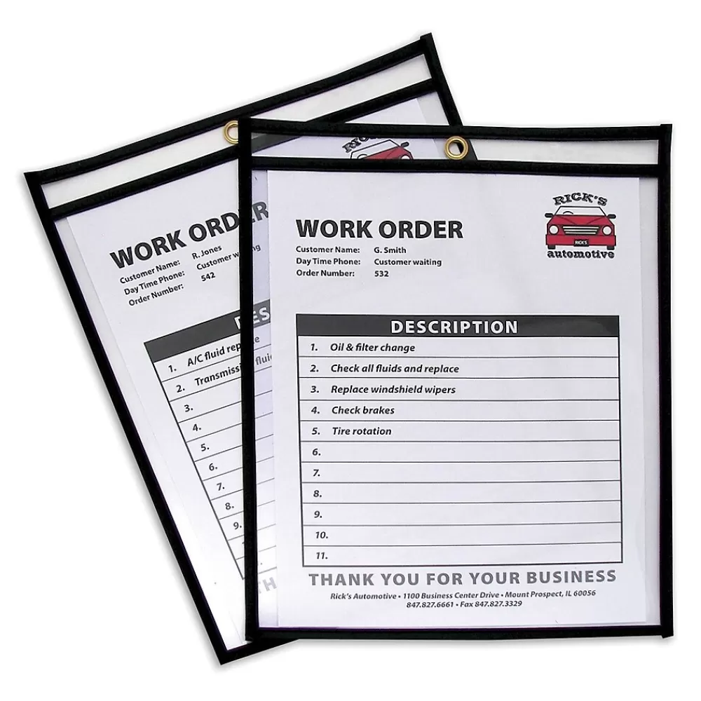 Partners Brand Sheet Protectors<Job Ticket Holder, 8-1/2" x 11", 25/Pack (JTH104)