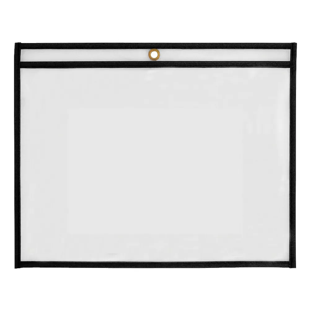 Partners Brand Sheet Protectors<Stitched Job Ticket Holder, Black, 25/Carton (JTH117)