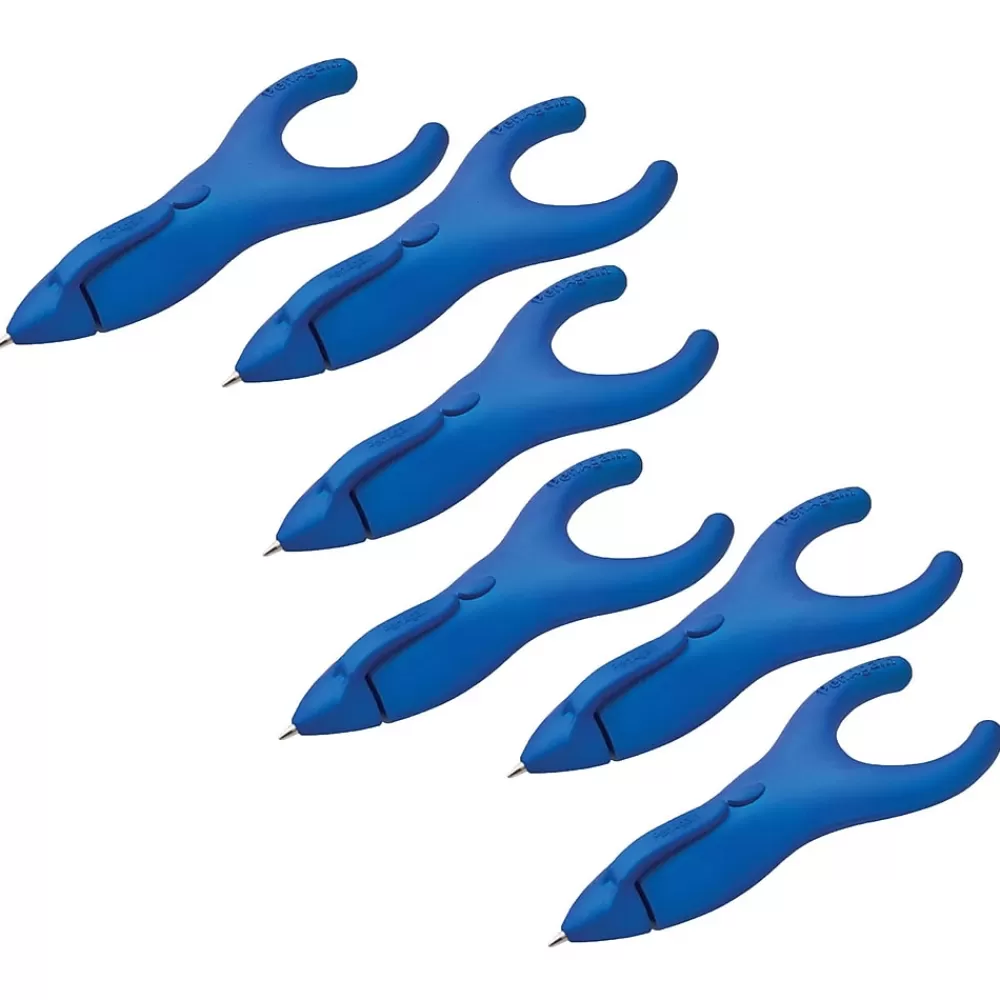 PenAgain Pens<Ergo-Sof Retractable Ballpoint Pen, Medium Point, Black Ink, Pack of 6 (BAUM00021-6)