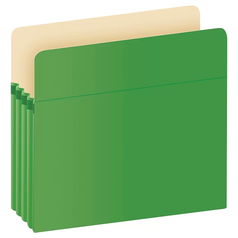 Pendaflex File Folders<® Colored File Pockets, 3.5", Letter, (1524EGRE)