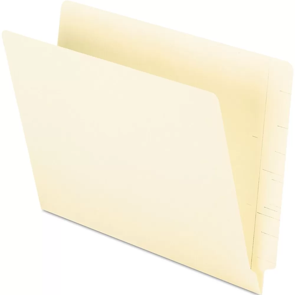 Pendaflex File Folders<End Tab File Folder, Straight Cut, Letter Size, Manila, 100/Box (PFX H110D)