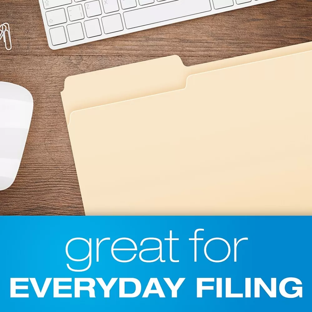 Pendaflex File Folders<File Folder, 1-Tab, Legal Size, Manila, 100/Box (753 1/3-1)