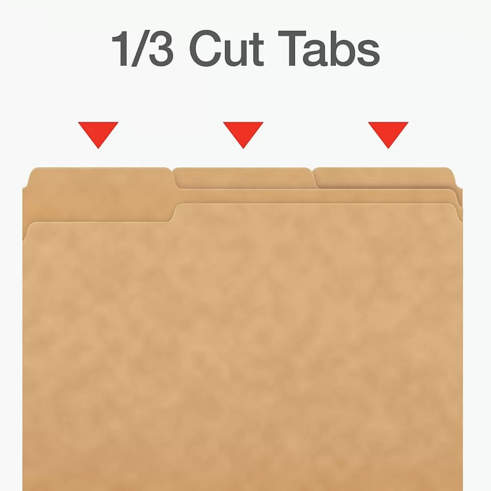 Pendaflex File Folders<Heavy Duty File Folder, 1/3-Cut Tab, Letter Size, 50/Box (1007030)