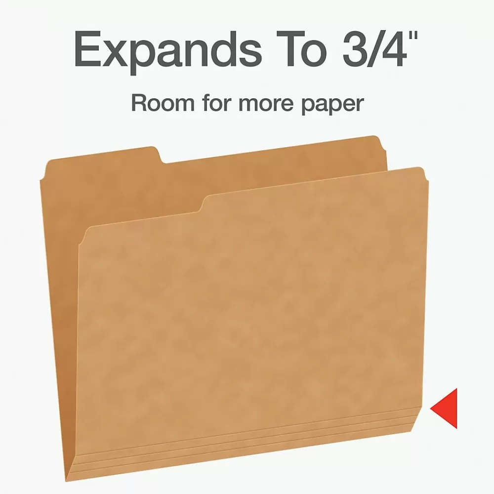 Pendaflex File Folders<Heavy Duty File Folder, 1/3-Cut Tab, Letter Size, 50/Box (1007030)