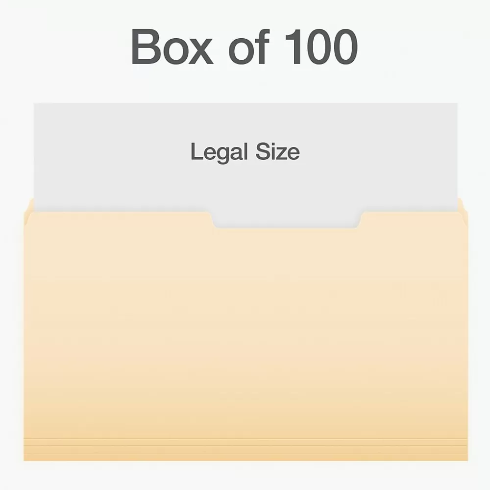 Pendaflex File Folders<Heavy Duty File Folder, 1-Tab, Legal Size, 100/Box (1007056)