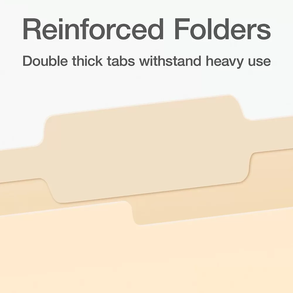 Pendaflex File Folders<Heavy Duty File Folder, 1-Tab, Legal Size, 100/Box (1007056)