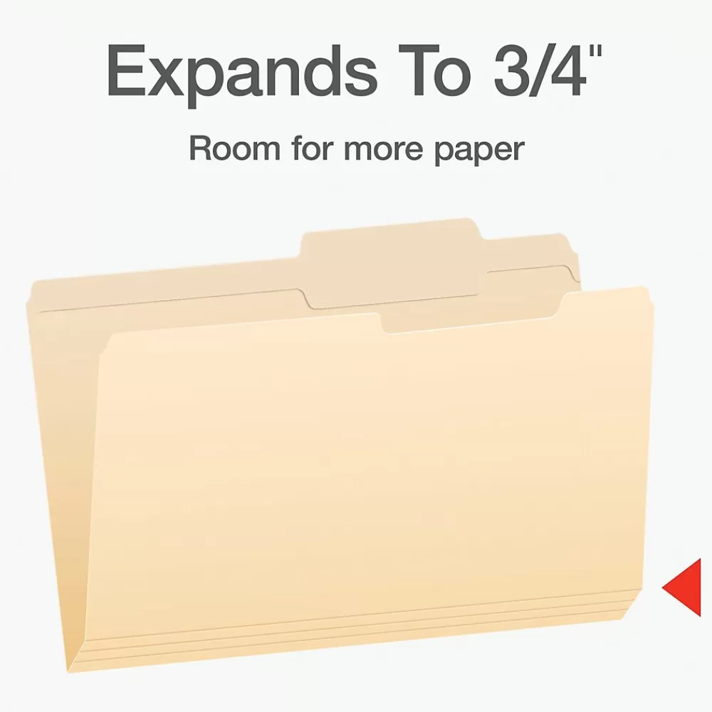 Pendaflex File Folders<Heavy Duty File Folder, 1-Tab, Legal Size, 100/Box (1007056)