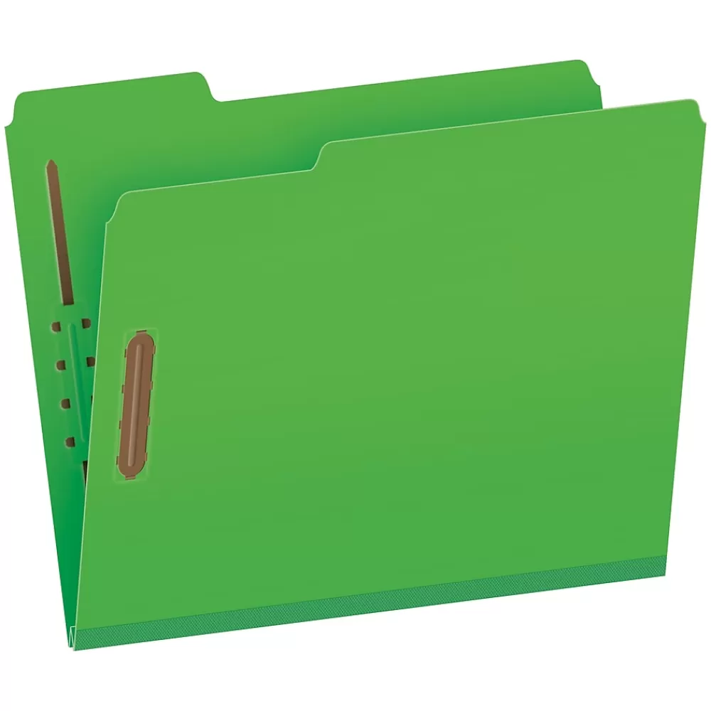 Pendaflex File Folders<Pressboard Fastener Folders, 1/3-Cut Tab, Letter Size, Dark Green, 25/BX (15938GW)