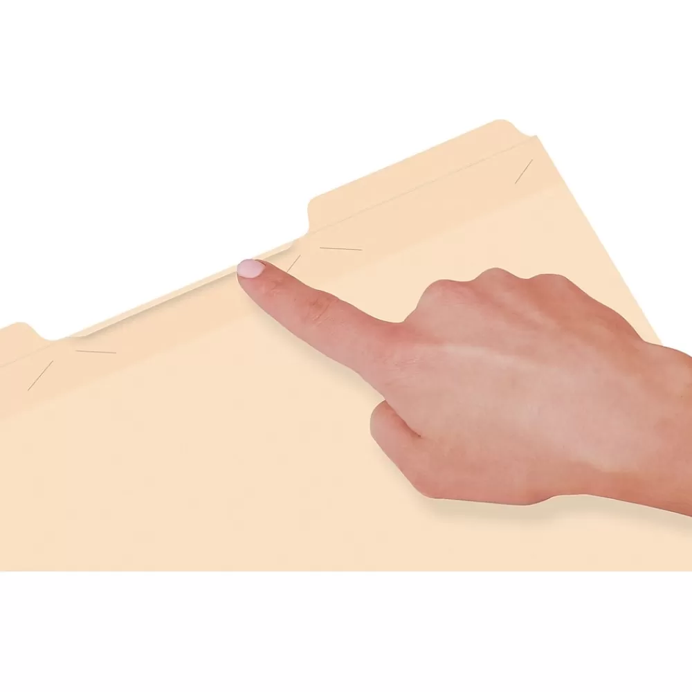 Pendaflex File Folders<Ready-Tab File Folders, Letter Size, 3 Tab, Manila, 50/Box (42336)