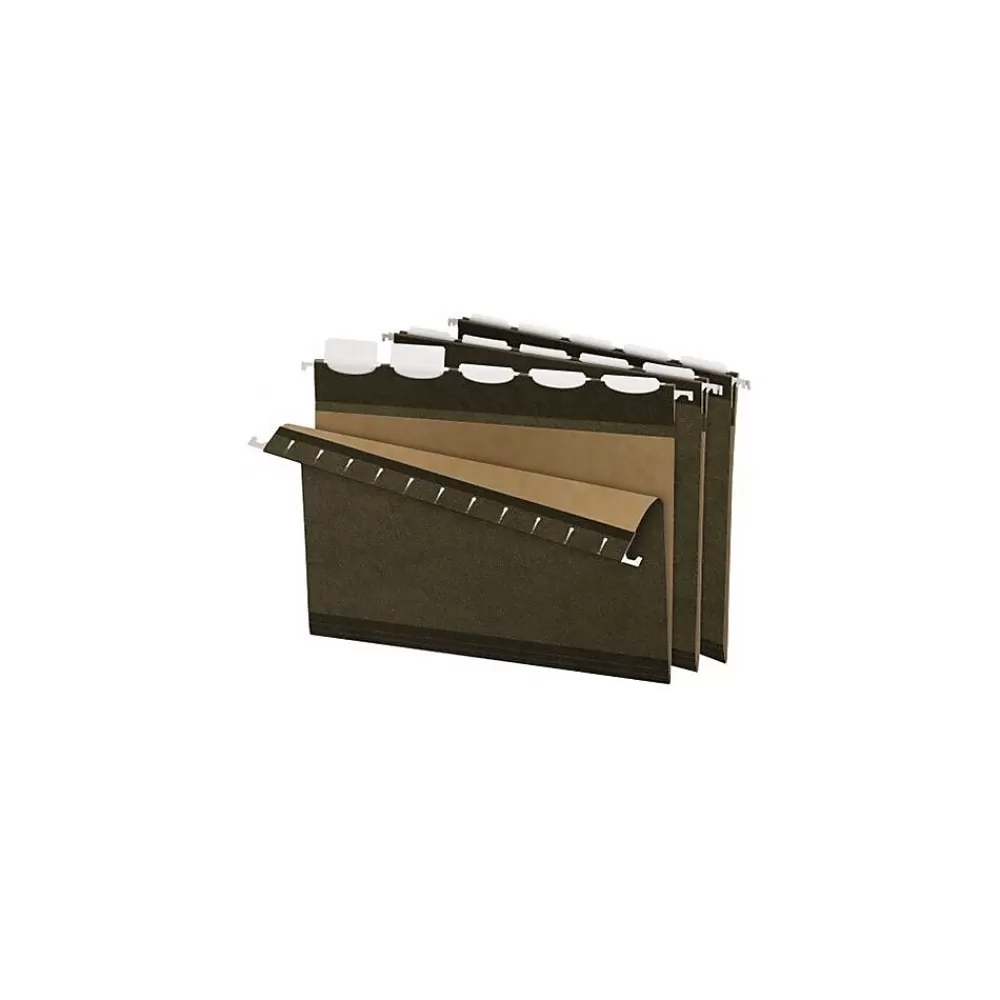 Pendaflex Hanging File Folders<Ready-Tab Hanging Folder, 1/5 Cut Tab, Letter Size, Standard Green, 20/Box (42890)