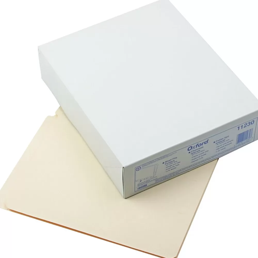 Pendaflex File Folders<Recycled End Tab File Folder, Straight Cut, Letter Size, Manila, 50/Box (11230)