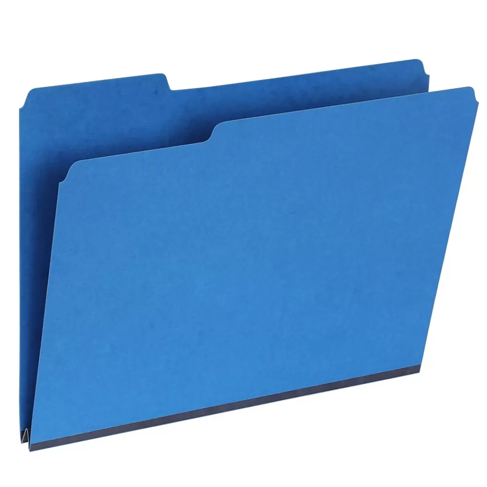 Pendaflex File Folders<Recycled File Folder, 1-Tab, Letter Size, Dark Blue, 25/Box (1007008)