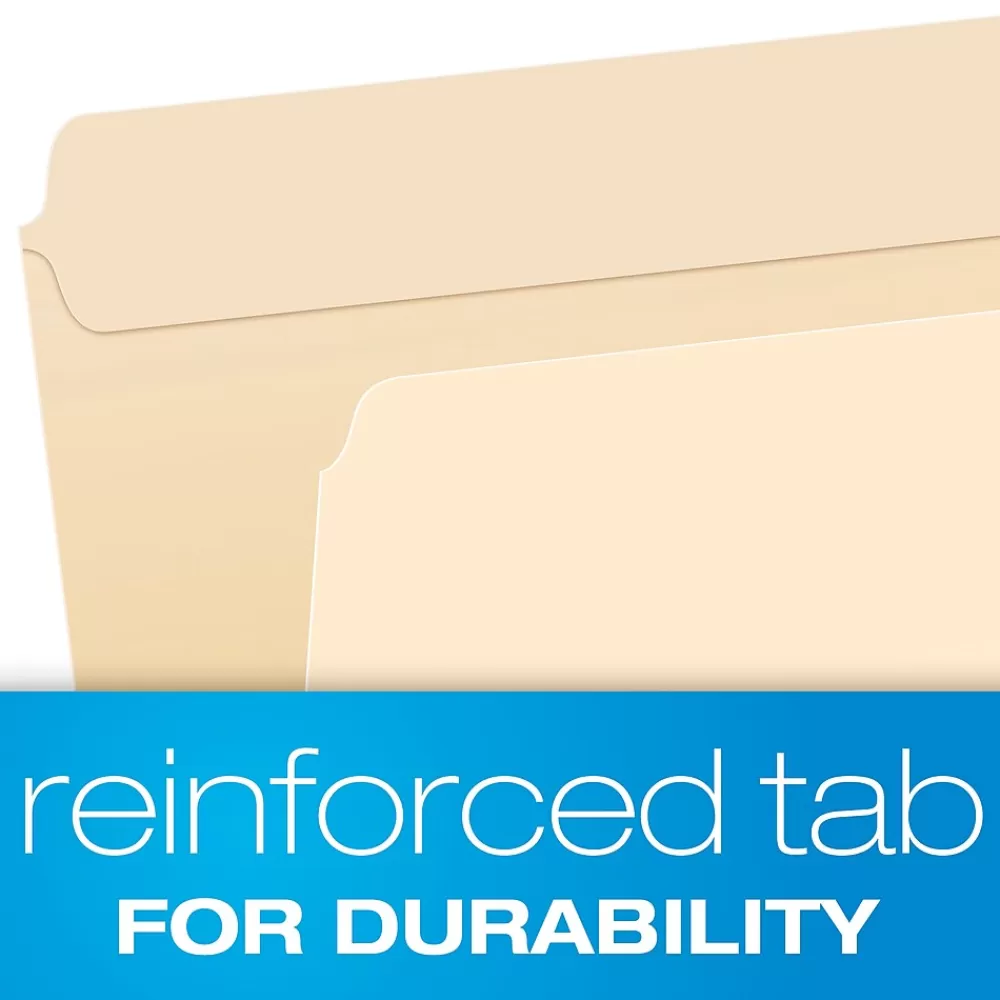 Pendaflex File Folders<Reinforced Top File Folders, Letter Size, Manila, 100/Box (R752)