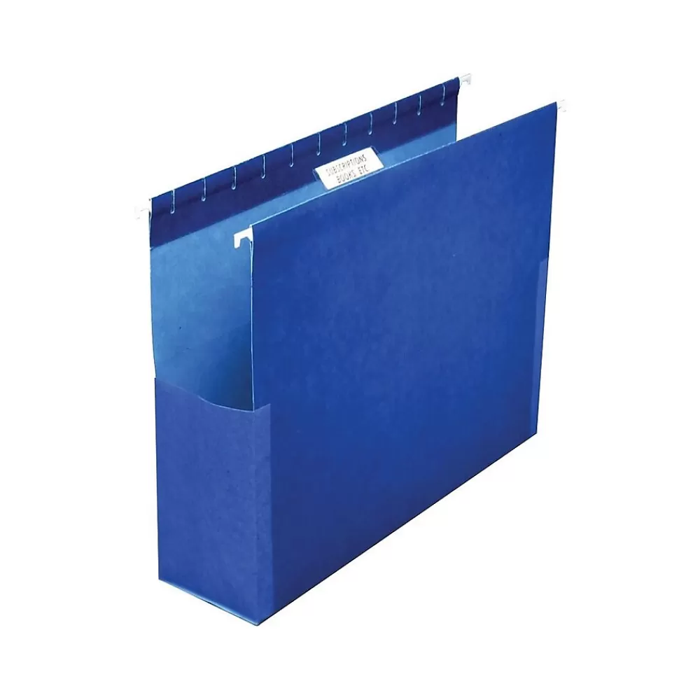 Pendaflex Hanging File Folders<SureHook Hanging File Folders, 2" Expansion, Blue, 25/Box (PFX 59302)