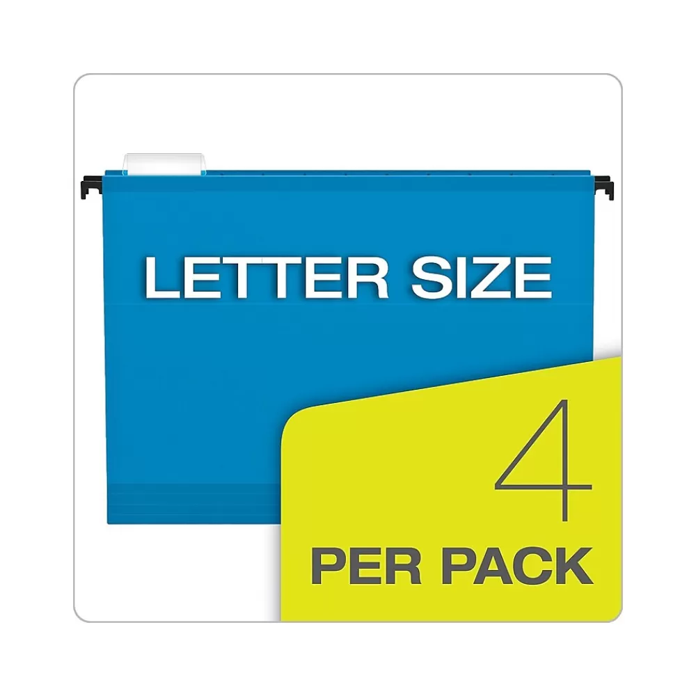 Pendaflex Hanging File Folders<SureHook Reinforced Extra Capacity Hanging File Folders, Letter Size, , 4/Pack (PFX 09213)