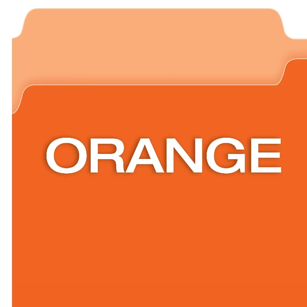 Pendaflex File Folders<Two-Tone File Folder, 3-Tab, Legal Size, , 100/Box (153 1/3 ORA)