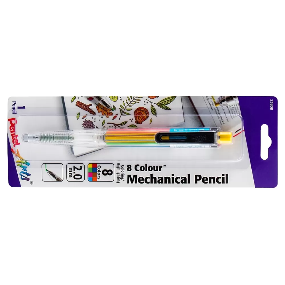Pentel Pencils<8 Color Mechanical Pencil, 2.0mm (PTAPH158BP)