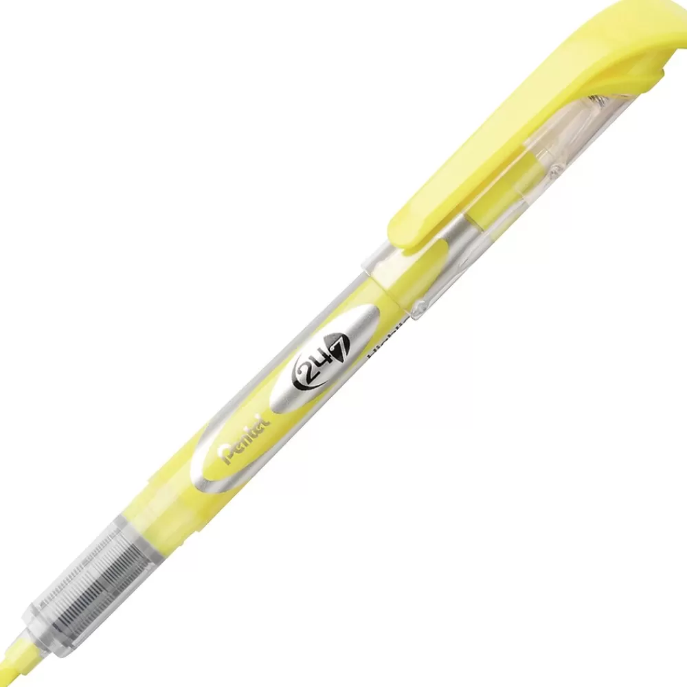 Pentel Highlighters<24/7™ Highlighter, Chisel Tip, Assorted Barrel, Assorted Ink, 5/Pack