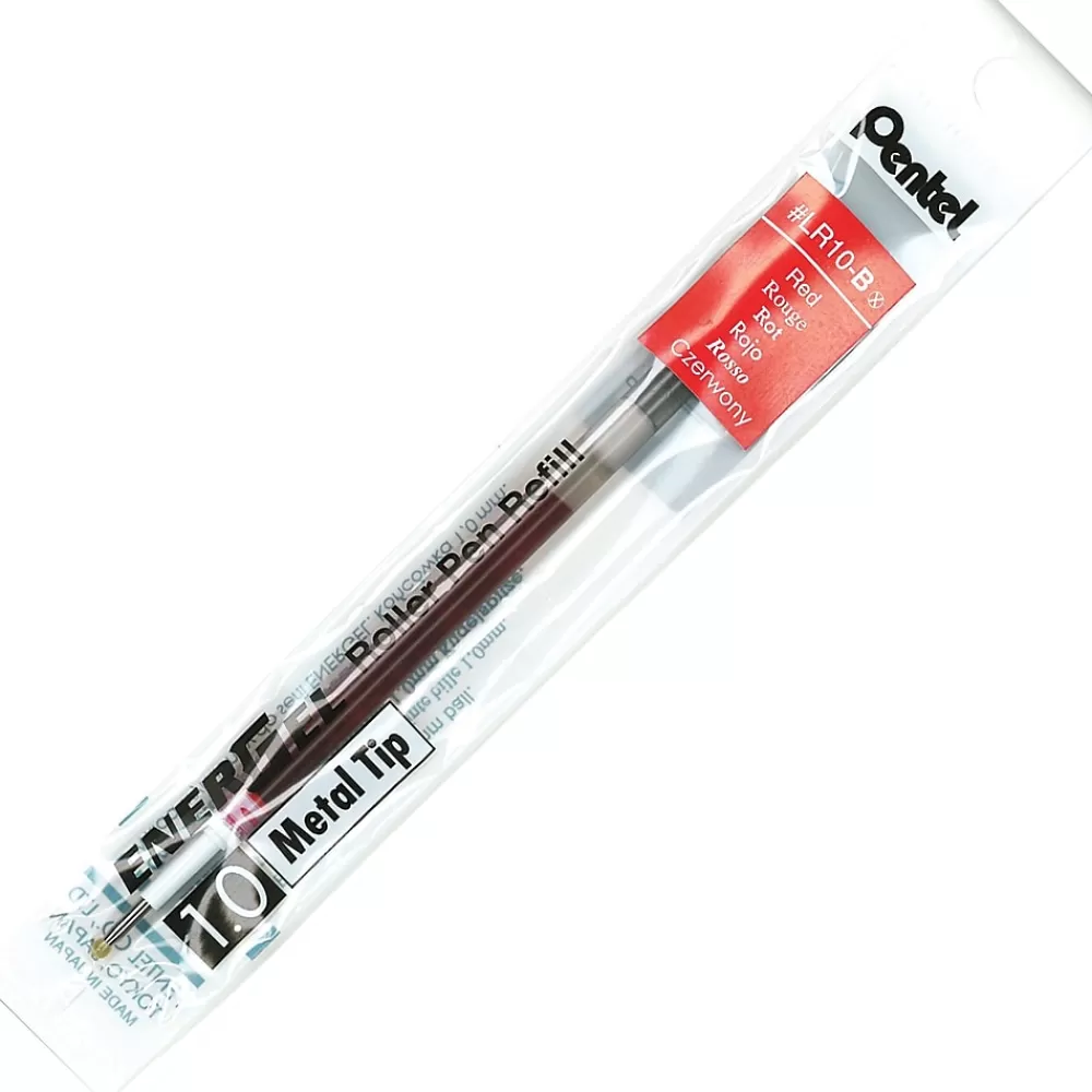 Pentel Pens<® Energel® 1 mm Bold Liquid Gel Pen Refill, Red Ink (LR10-B)