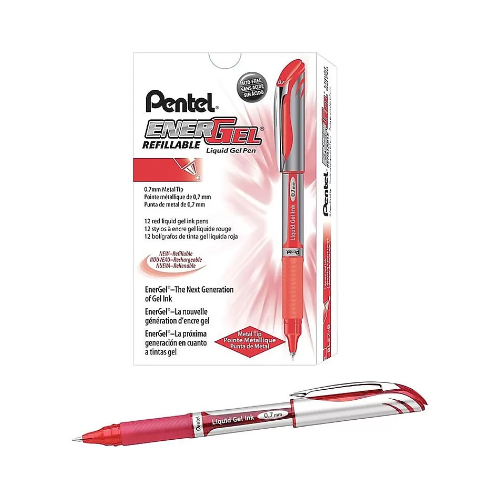 Pentel Pens<EnerGel Deluxe Gel Pens, Medium Point, Ink, Dozen (BL57-B)