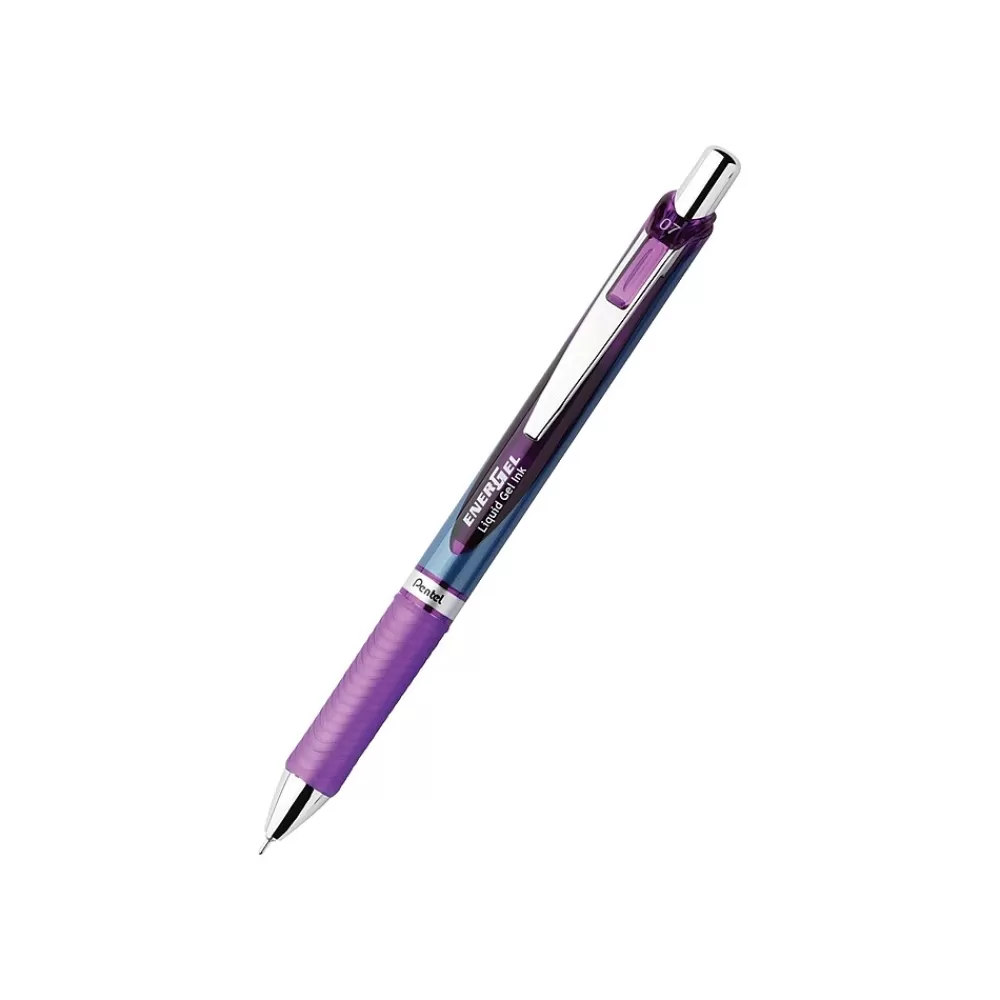Pentel Pens<EnerGel Deluxe RTX Retractable Gel Pens, Medium Point Needle Tip, Ink, 12/Pack (BLN77-V)