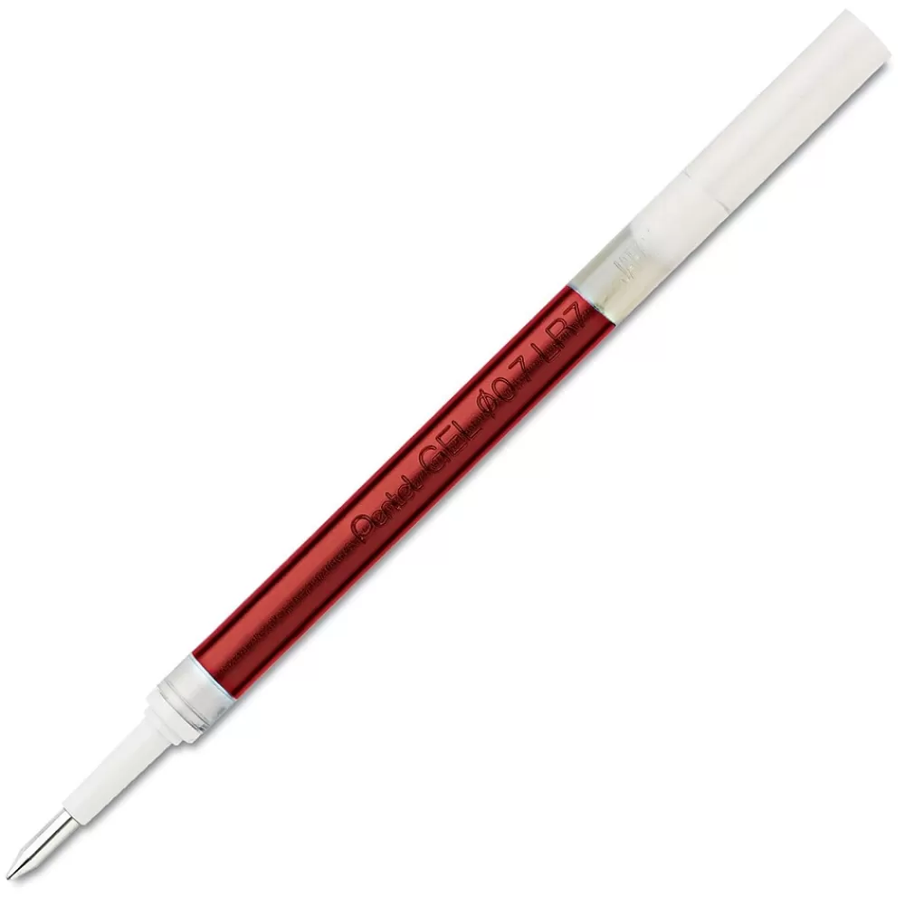Pentel Pens<Energel Gel Pen Refill, Medium Point, Red Ink (PENLR7B)