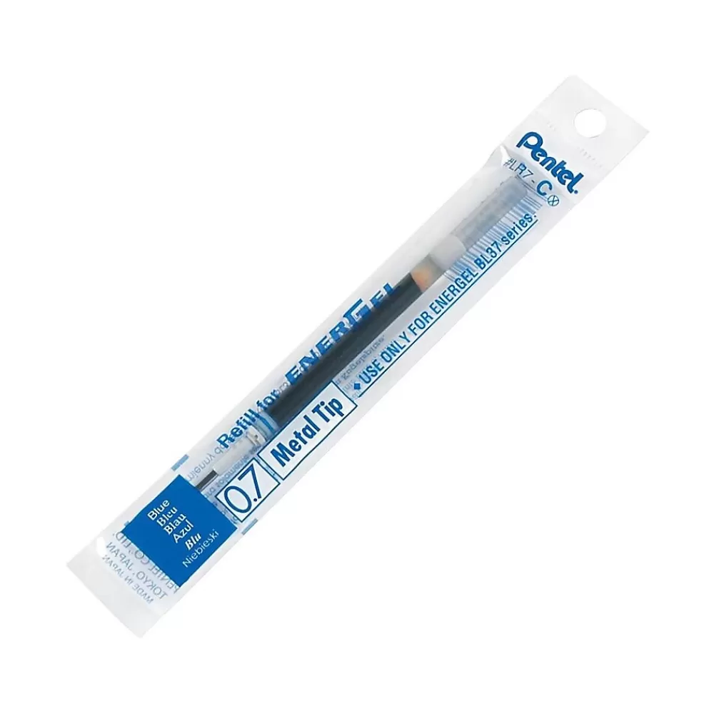 Pentel Pens<EnerGel Gel-Ink Pen Refill, Medium Tip, Blue Ink, Each (LR7-C)