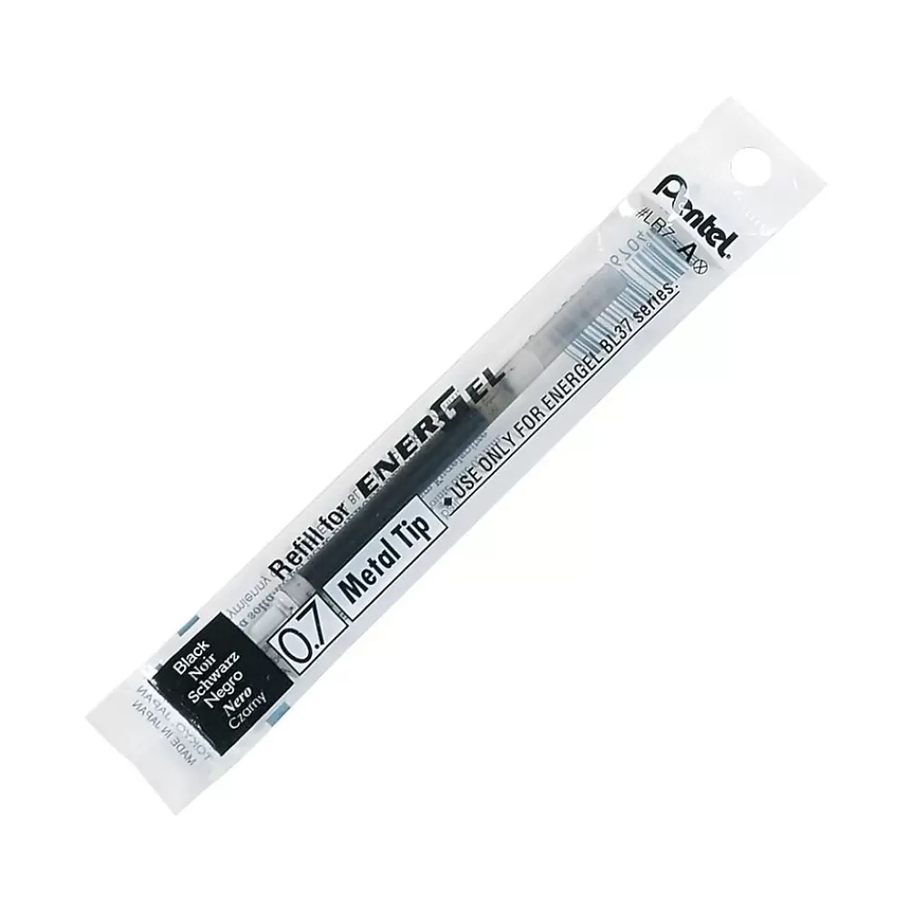 Pentel Pens<EnerGel Gel-Ink Pens Refill, Medium Point, Black Ink (PensLR7A)