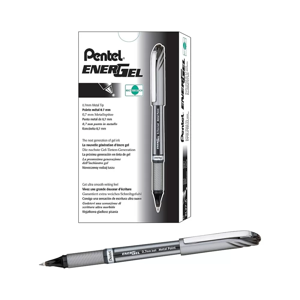 Pentel Pens<EnerGel NV Gel Pens, Medium Point, Ink, Dozen (BL27A)