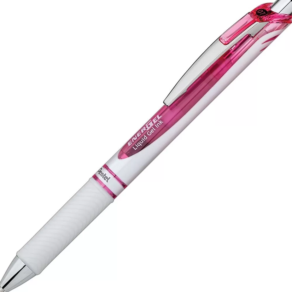 Pentel Pens<® EnerGel® Pearl Deluxe RTX Liquid Gel Ink Retractable Pens, Medium Point, Black Ink, Dozen (BL77PWP-A)