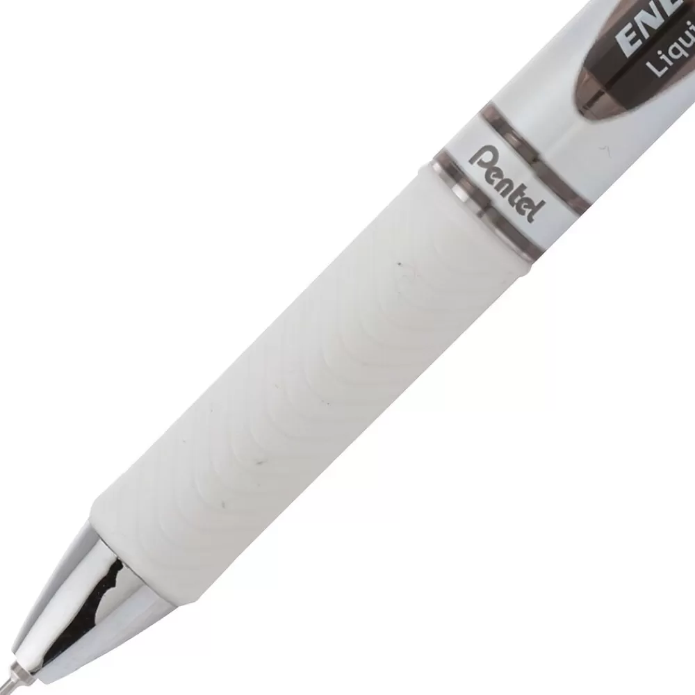 Pentel Pens<EnerGel Retractable Gel Pen, Medium Point, Black Ink, Dozen (BLN77PW-A)