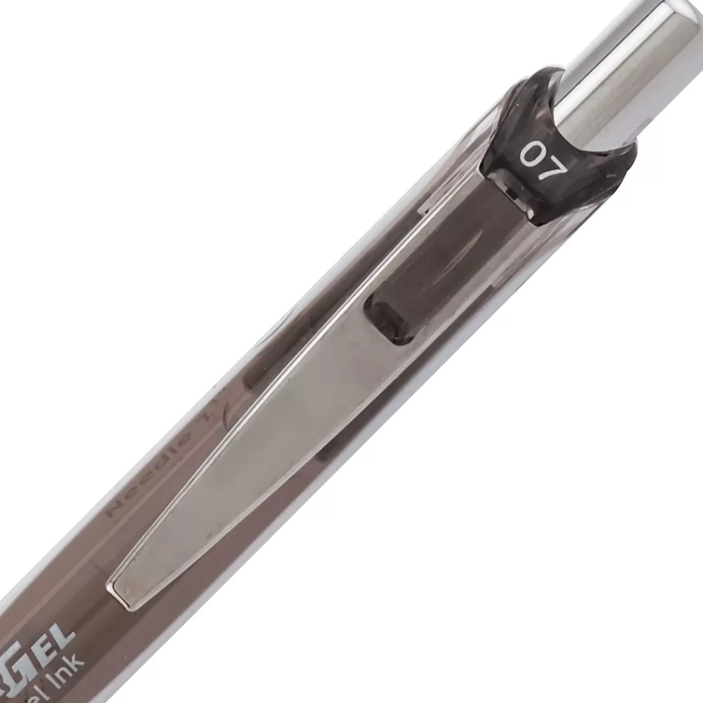 Pentel Pens<EnerGel Retractable Gel Pen, Medium Point, Black Ink, Dozen (BLN77PW-A)